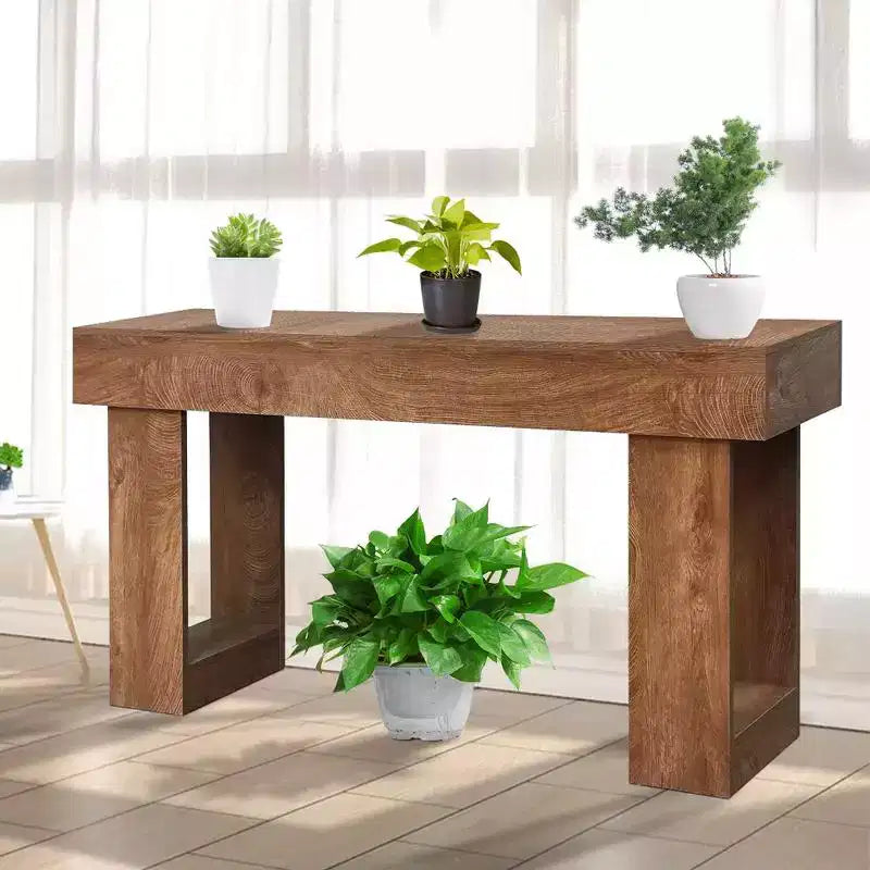 63 Table console, table d'entrée étroite de style fermier, longue table de canapé, tables consoles pour entrée