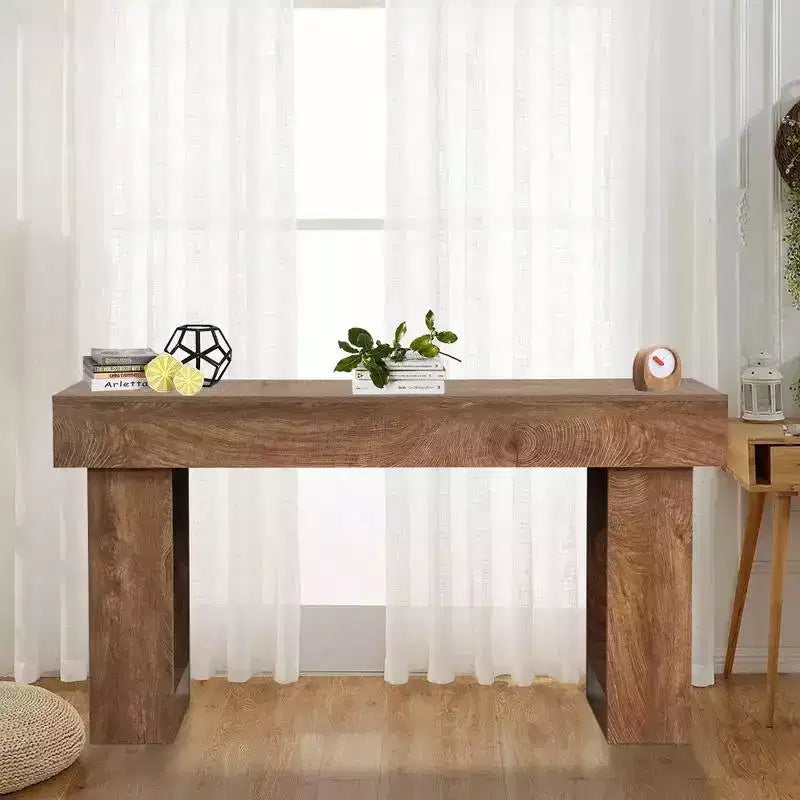 63 Table console, table d'entrée étroite de style fermier, longue table de canapé, tables consoles pour entrée