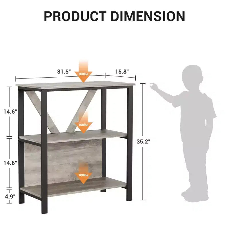 3/4/5 Tier Book Shelf with LED Lights, Industrial Metal Display Book Case, Heavy Duty Open Book Shelf Storage Organizer, for Bedroom Office