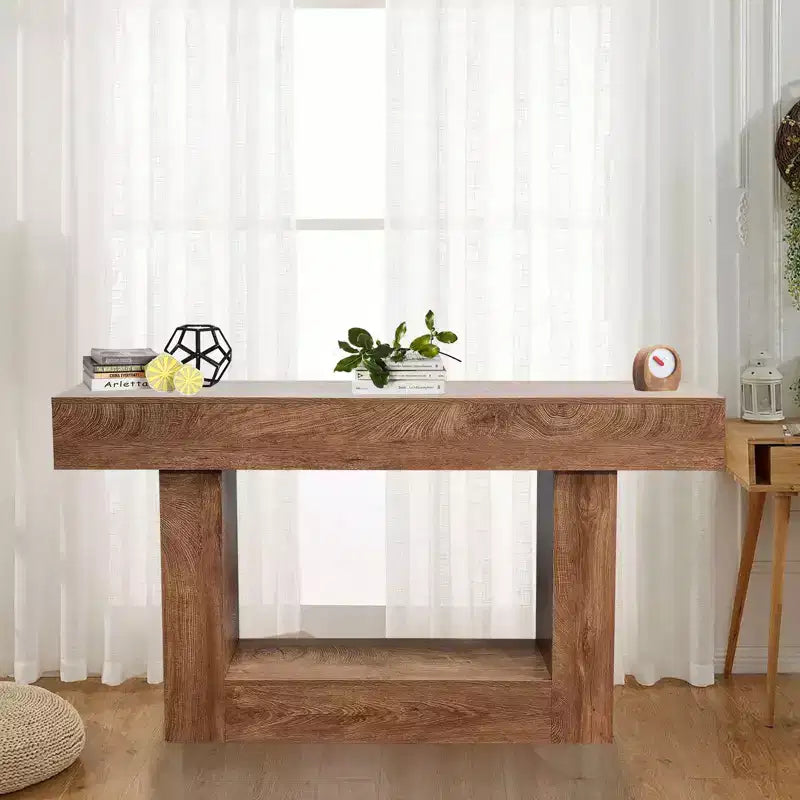 63 Console Table for Entryway, Narrow Sofa Table Behind Couch, Entryway Table Foyer Hallway Table, Wooden Console Sofa Table for Entrance