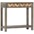 vidaXL Console Table Gray 33.9x11.8x29.9 Solid Mango Wood
