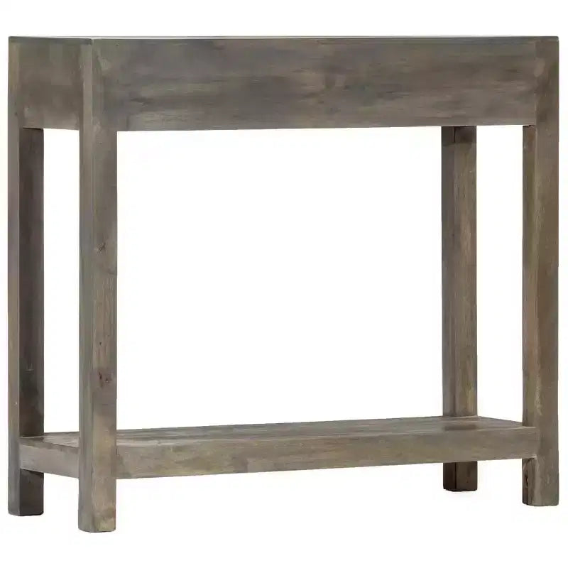 vidaXL Table Console Grise 86 x 30 x 76 cm Bois de Mangue Massif