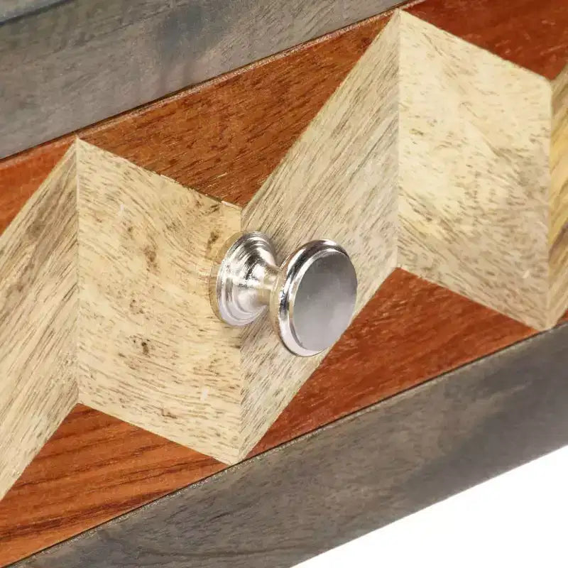 vidaXL Table Console Grise 86 x 30 x 76 cm Bois de Mangue Massif