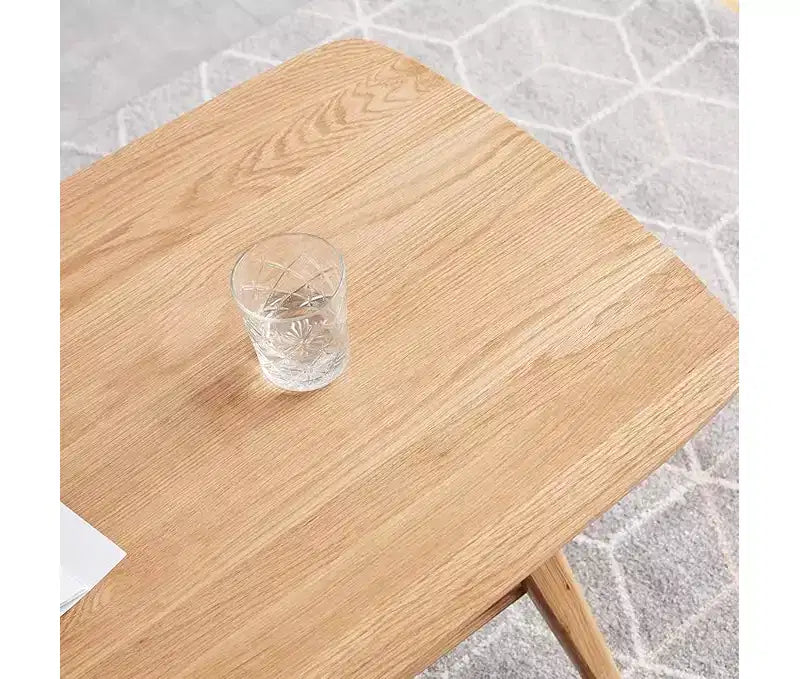 Table Basse CuisinSmart, Table Basse en Bois avec Étagère de Rangement, Table d'Appoint Rectangulaire au Design Moderne et Minimaliste, Pieds en Bois