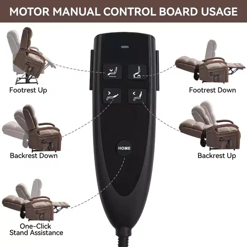CLIHOME Power Chenille Lift Recliner Chair Dual Motor Infinite Position with Solid Wood Armrests, Heat Massage and Heavy Duty Motion Mechanism