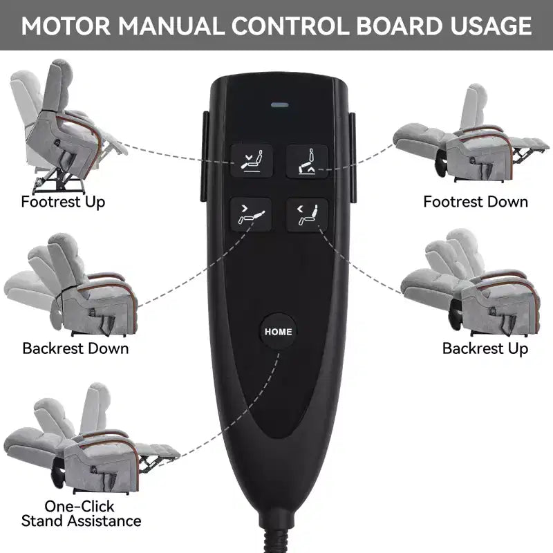 CLIHOME Power Chenille Lift Recliner Chair Dual Motor Infinite Position with Solid Wood Armrests, Heat Massage and Heavy Duty Motion Mechanism