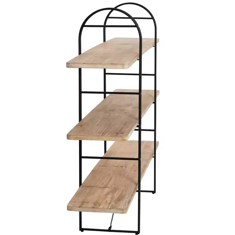 Eitri Wood and Metal Adjustable Shelving Unit