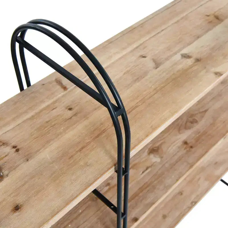 Eitri Wood and Metal Adjustable Shelving Unit