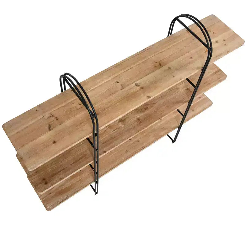 Eitri Wood and Metal Adjustable Shelving Unit