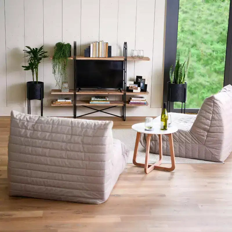 Eitri Wood and Metal Adjustable Shelving Unit