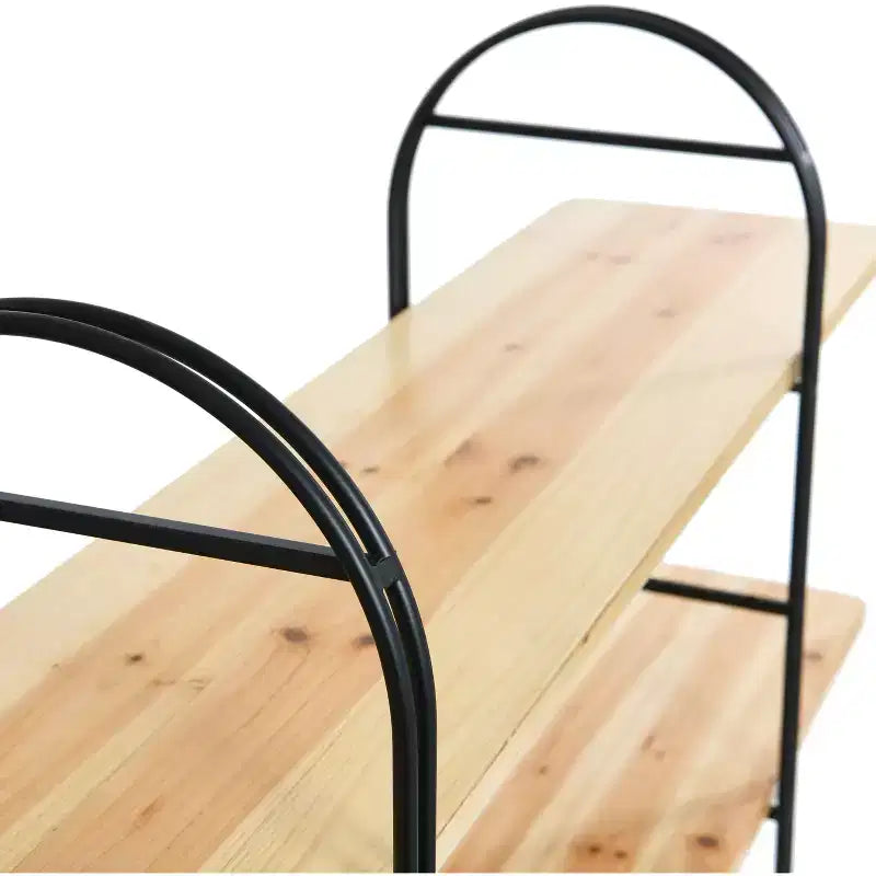 Eitri Wood and Metal Adjustable Shelving Unit