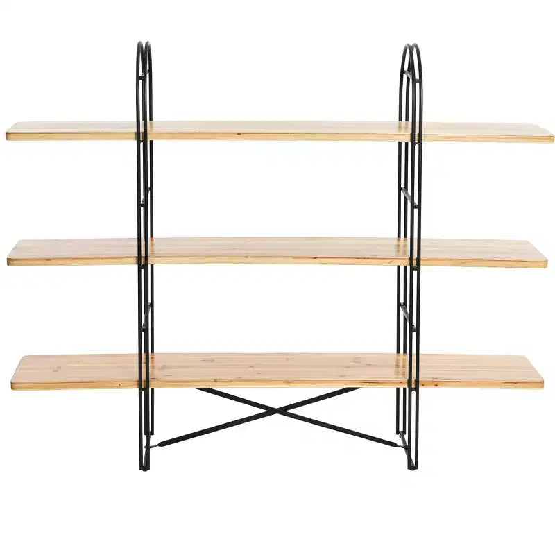 Eitri Wood and Metal Adjustable Shelving Unit