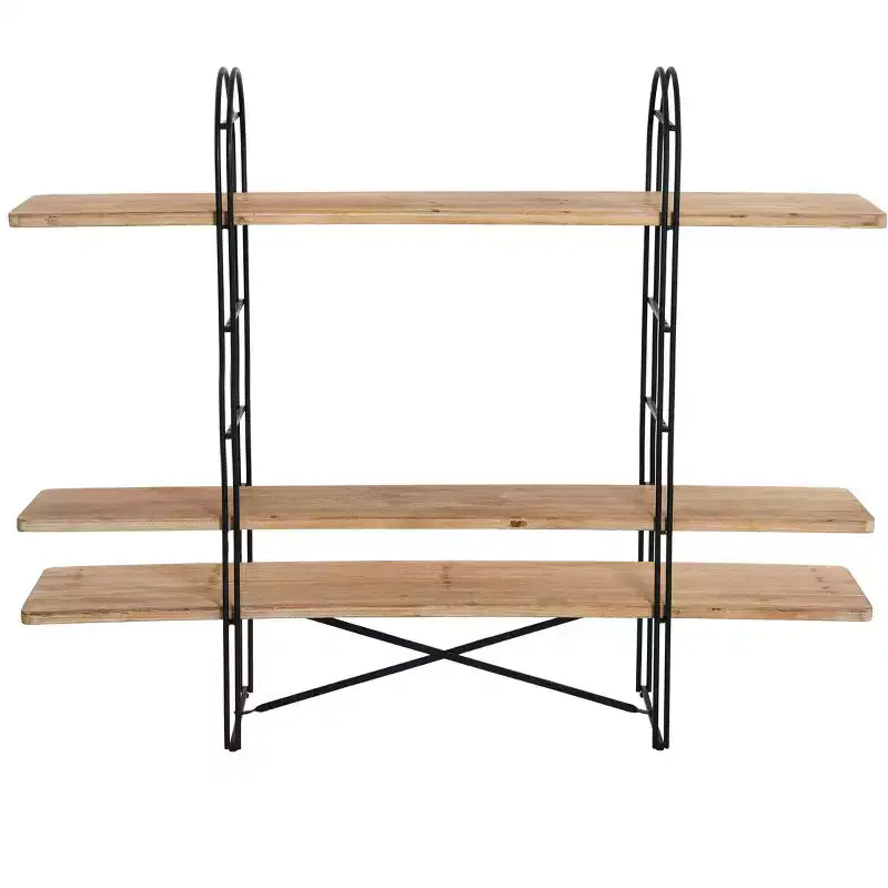 Eitri Wood and Metal Adjustable Shelving Unit