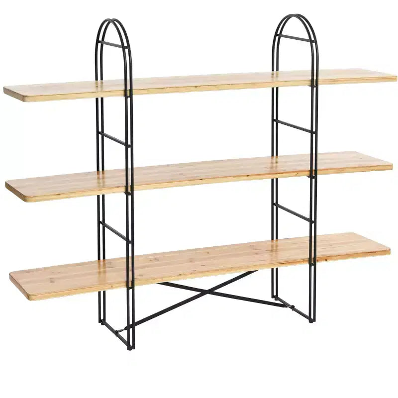 Eitri Wood and Metal Adjustable Shelving Unit