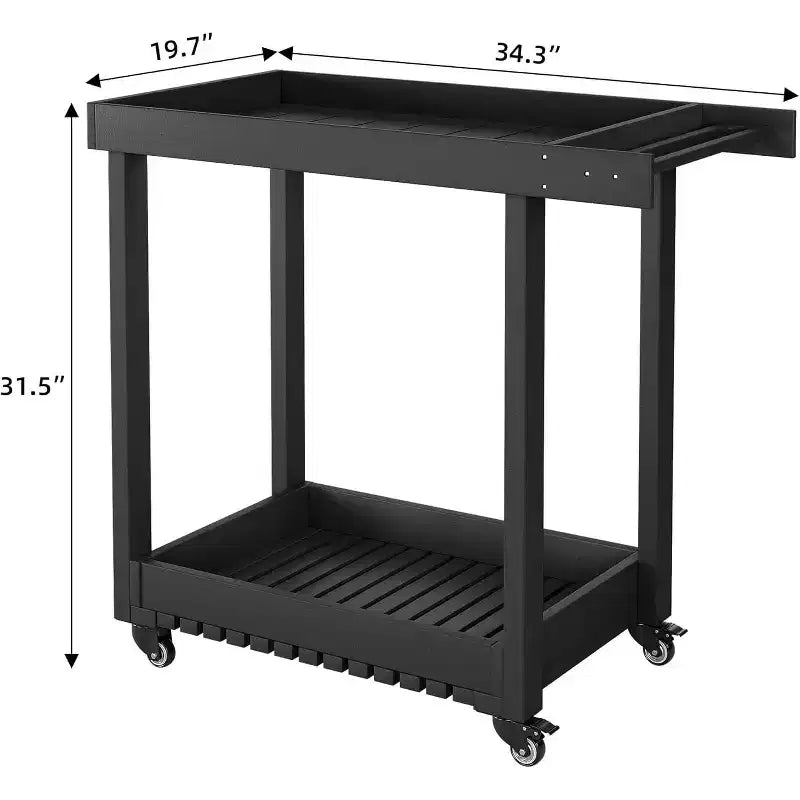 GustoWave Multifunctional Service Rolling Utility Cart for Home, Office, Bar