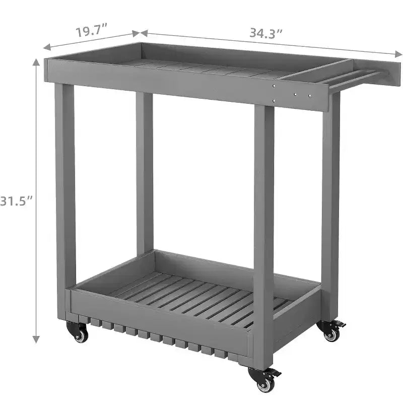 GustoWave Multifunctional Service Rolling Utility Cart for Home, Office, Bar