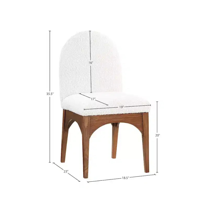 Meridian Furniture,Waldorf Boucle Fabric Dining Chair
