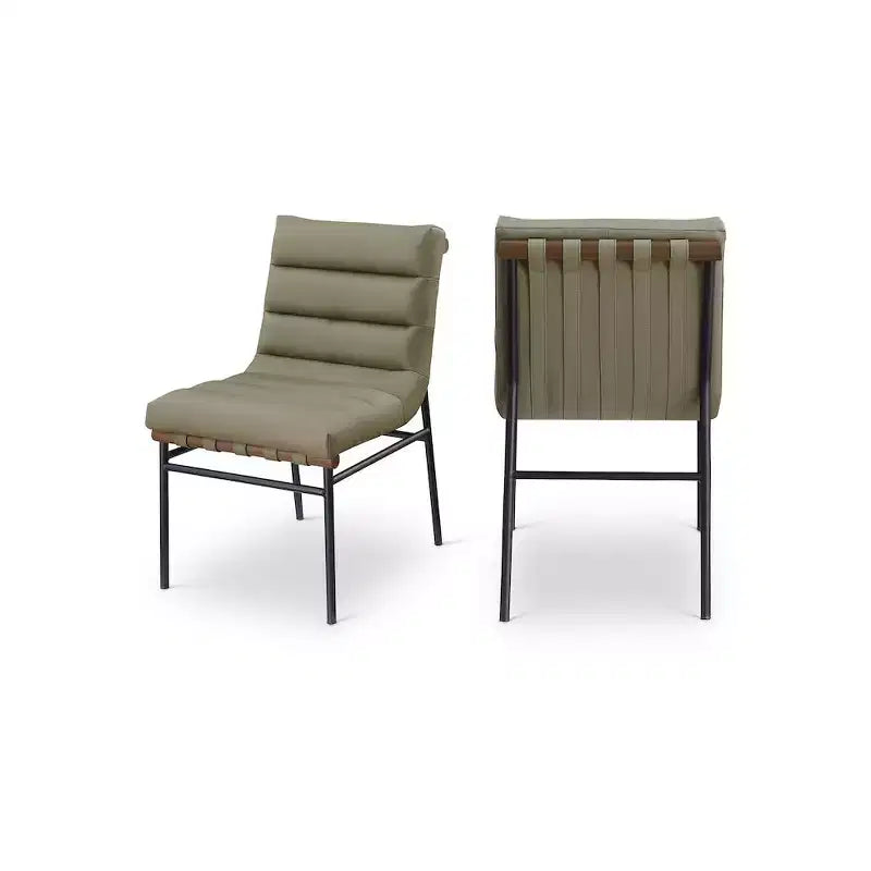 Meridian Furniture,Burke Vegan Leather Dining Chair, Set of 2