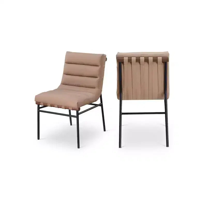 Meridian Furniture,Burke Vegan Leather Dining Chair, Set of 2