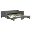 vidaXL Daybed with Trundle - Dark Gray