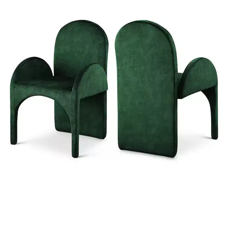 Meridian Furniture,Summer Velvet Dining Arm Chair, Set of 2