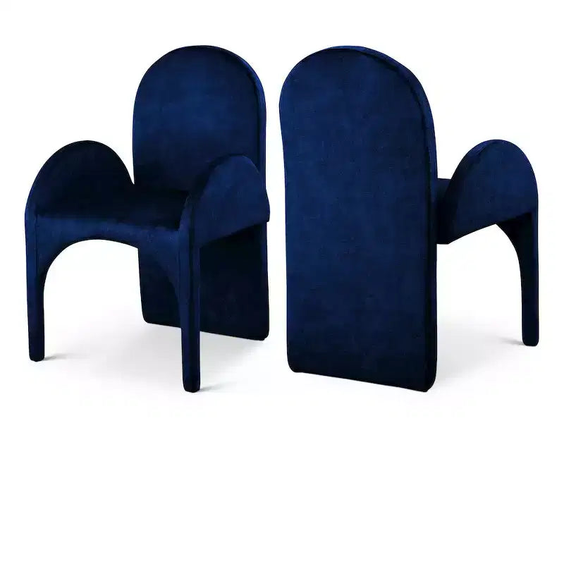 Meridian Furniture,Summer Velvet Dining Arm Chair, Set of 2