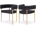 Meridian Furniture,Brielle Boucle Fabric Dining Chair, Set of 2