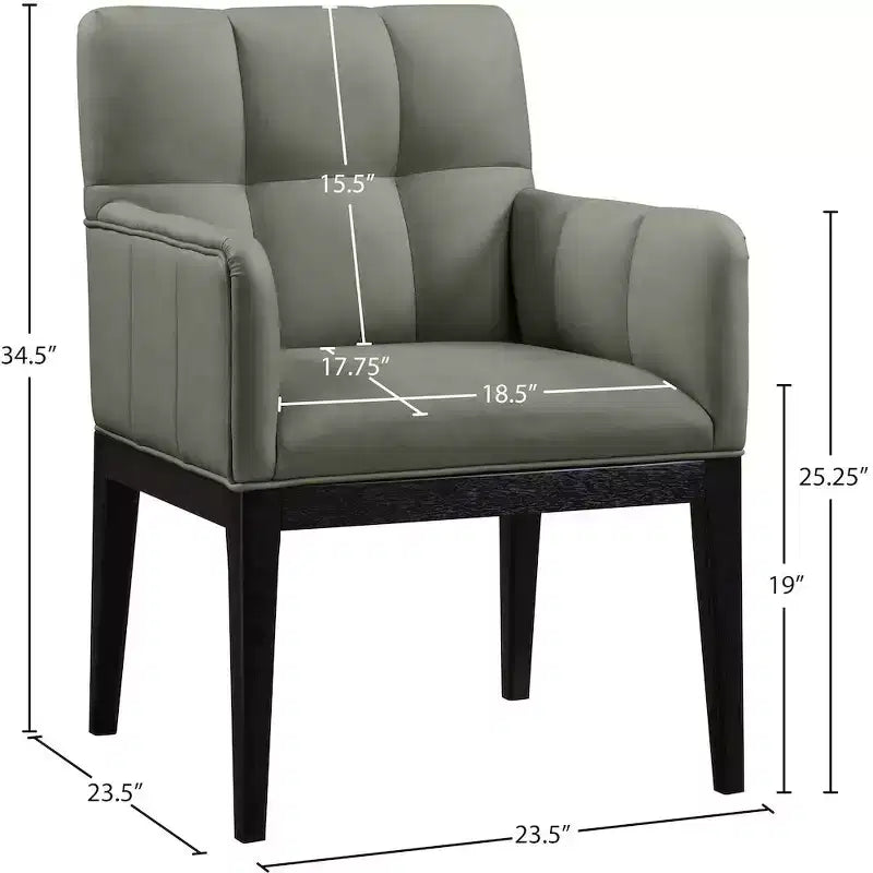 Meridian Furniture, Chaise de salle à manger Adrian en similicuir (lot de 2)