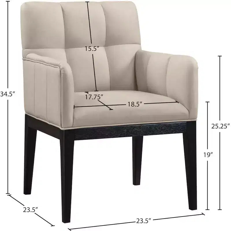 Meridian Furniture, Chaise de salle à manger Adrian en similicuir (lot de 2)