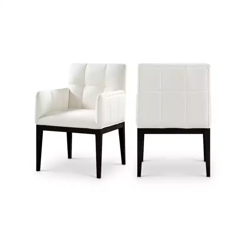 Meridian Furniture, Chaise de salle à manger Adrian en similicuir (lot de 2)