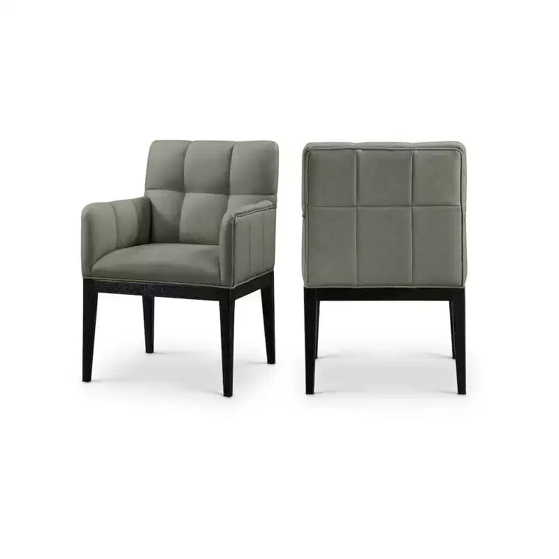 Meridian Furniture, Chaise de salle à manger Adrian en similicuir (lot de 2)