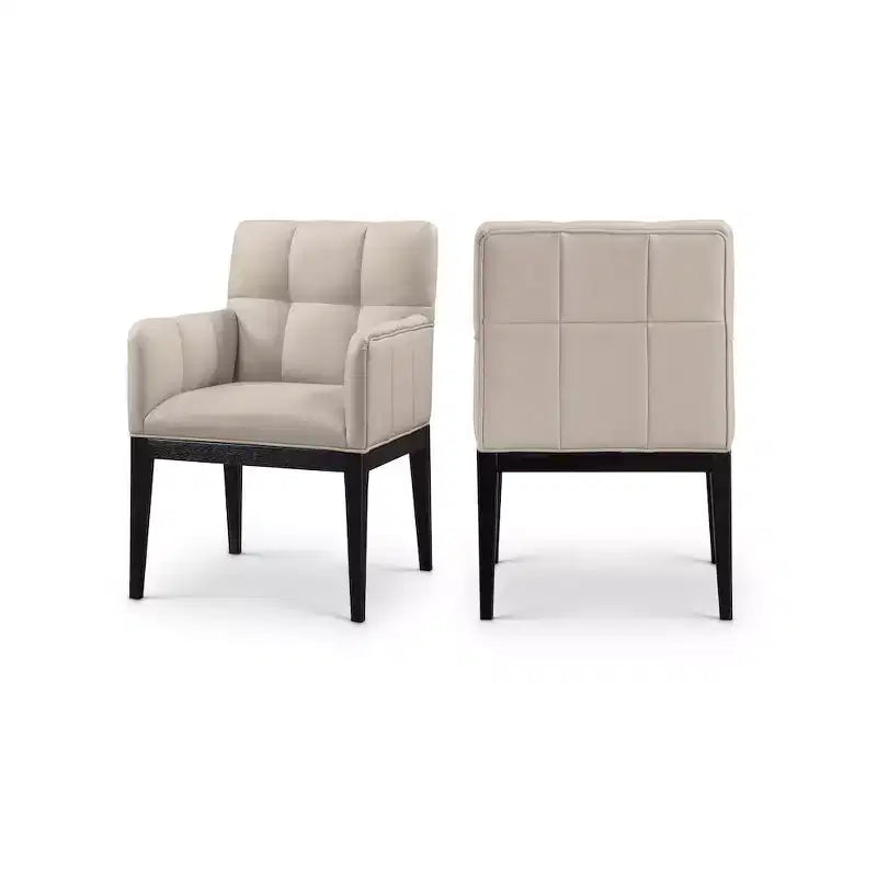 Meridian Furniture, Chaise de salle à manger Adrian en similicuir (lot de 2)