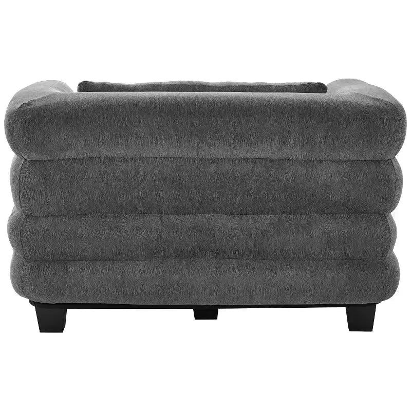 GDFStudio Arum Modern 52.4 Chenille Upholstered Chaise Lounge with Layered Armrests