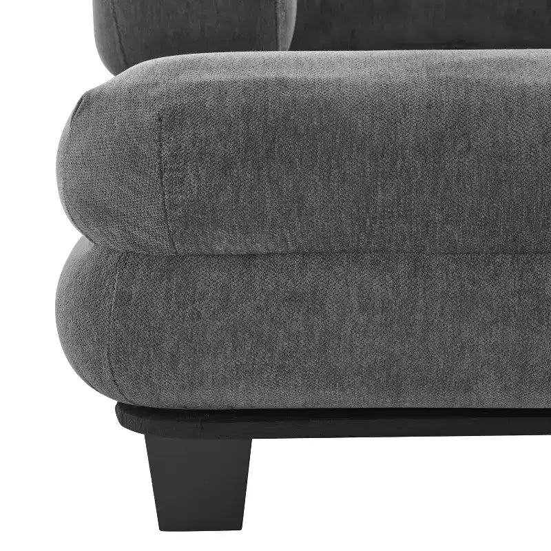 GDFStudio Arum Modern 52.4 Chenille Upholstered Chaise Lounge with Layered Armrests