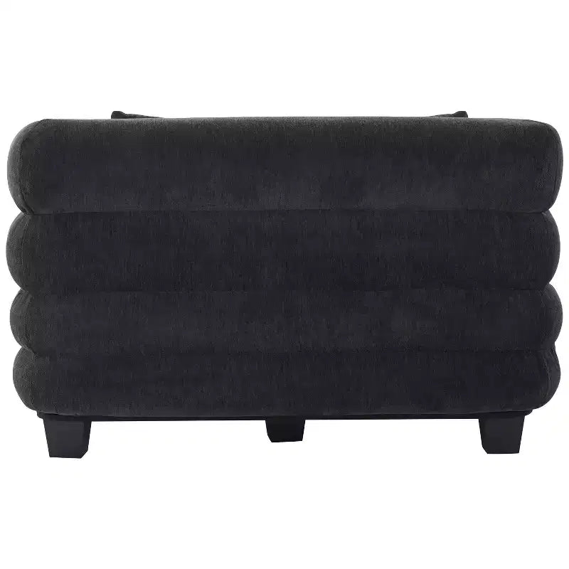 GDFStudio Arum Modern 52.4 Chenille Upholstered Chaise Lounge with Layered Armrests