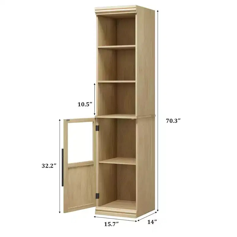 Pantry Cabinet, Tall Pantry Storage Cabinet, Farmhouse Kitchen Hutch with Storage Drawers for Living Room, Dining Room