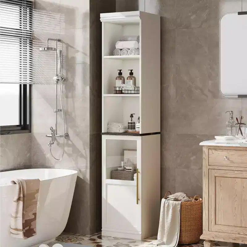 Pantry Cabinet, Tall Pantry Storage Cabinet, Farmhouse Kitchen Hutch with Storage Drawers for Living Room, Dining Room