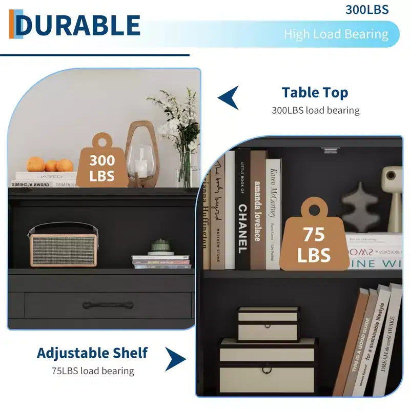 Farmhouse Storage Cabinet with Doors and Drawers, Freestanding Kitchen Pantry Cabinet, Floor Bathroom Storage Cabinet