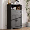 Farmhouse Storage Cabinet with Doors and Drawers, Freestanding Kitchen Pantry Cabinet, Floor Bathroom Storage Cabinet