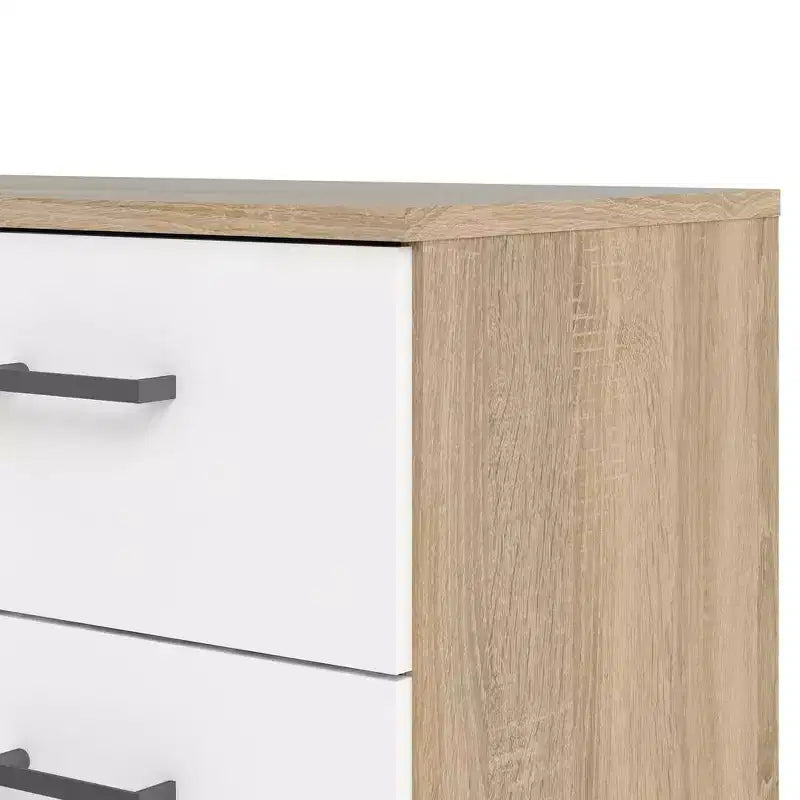 Tvilum,8 Drawer Double Dresser Oak Structure/White