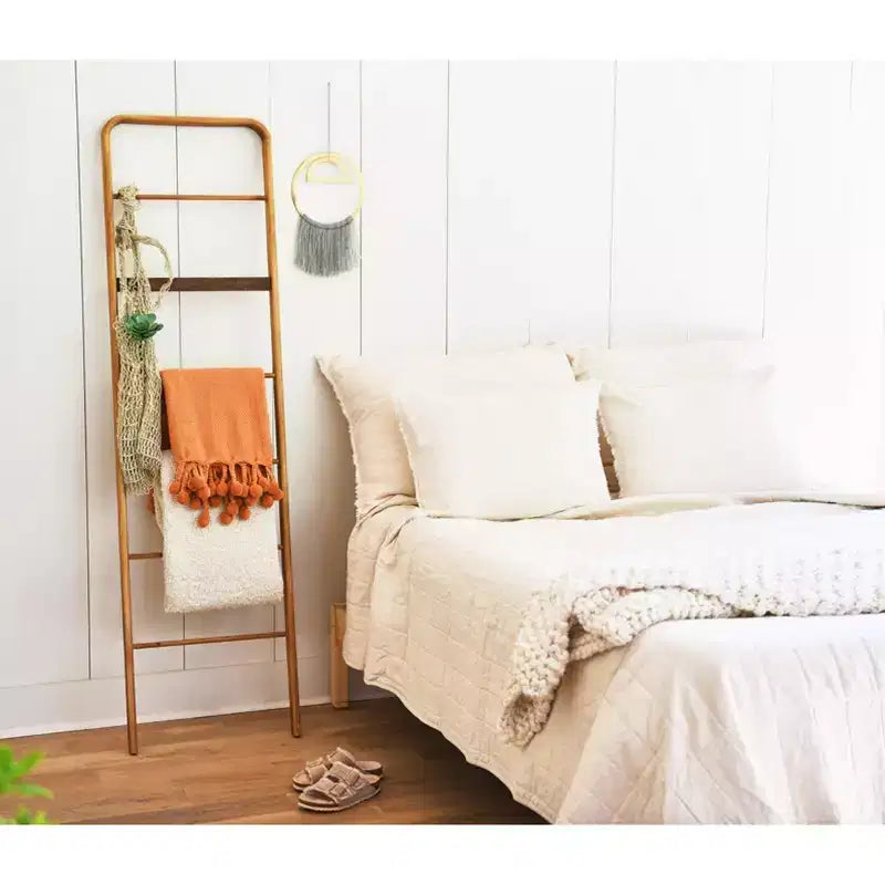 Elegant Wood Ladder Towel Rack