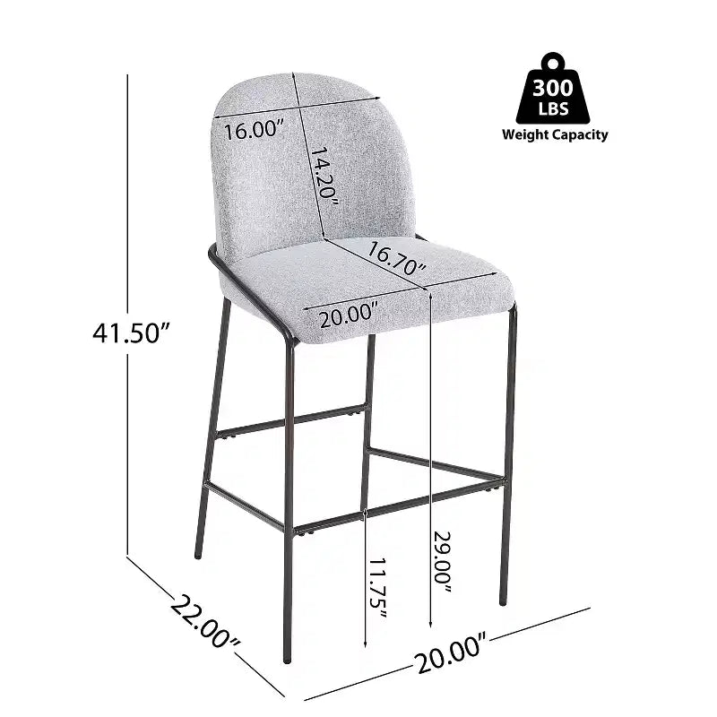 Christopher Knight Home Annas Contemporary Metal Upholstered Barstools (Set of 2)