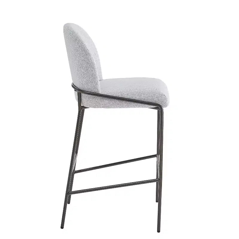 Christopher Knight Home Annas Contemporary Metal Upholstered Barstools (Set of 2)