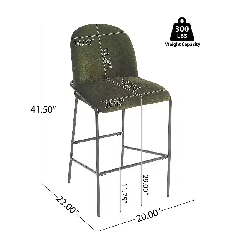 Christopher Knight Home Annas Contemporary Metal Upholstered Barstools (Set of 2)
