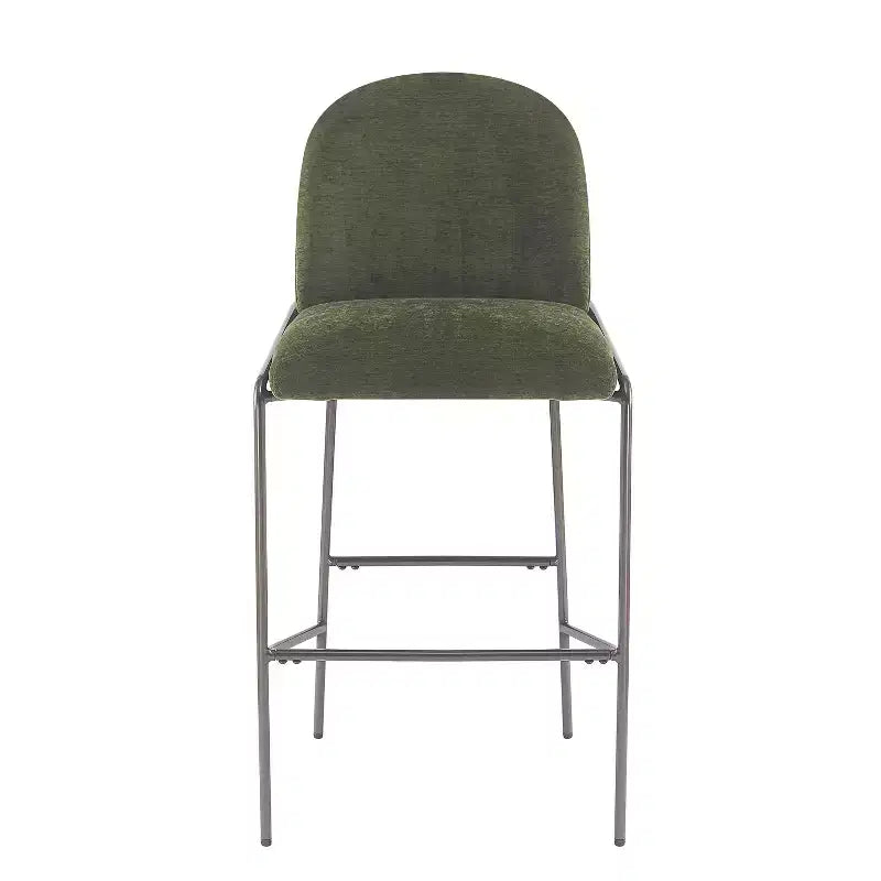 Christopher Knight Home Annas Contemporary Metal Upholstered Barstools (Set of 2)