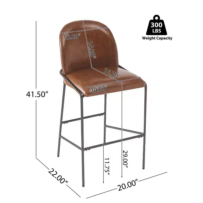 Christopher Knight Home Annas Contemporary Metal Upholstered Barstools (Set of 2)