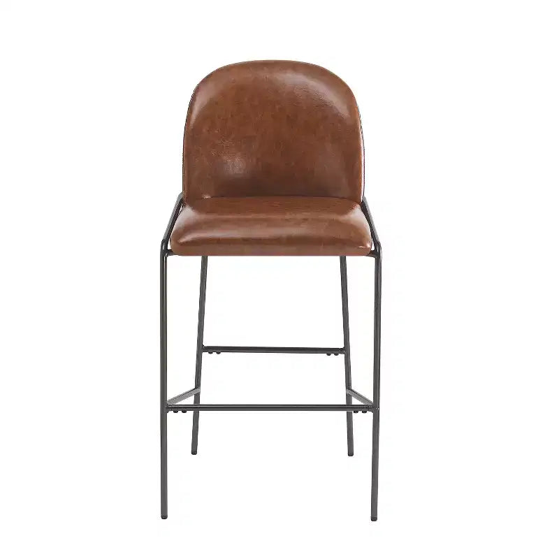 Christopher Knight Home Annas Contemporary Metal Upholstered Barstools (Set of 2)