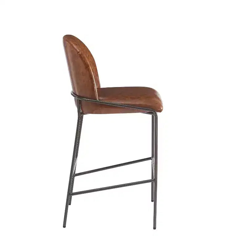 Christopher Knight Home Annas Contemporary Metal Upholstered Barstools (Set of 2)