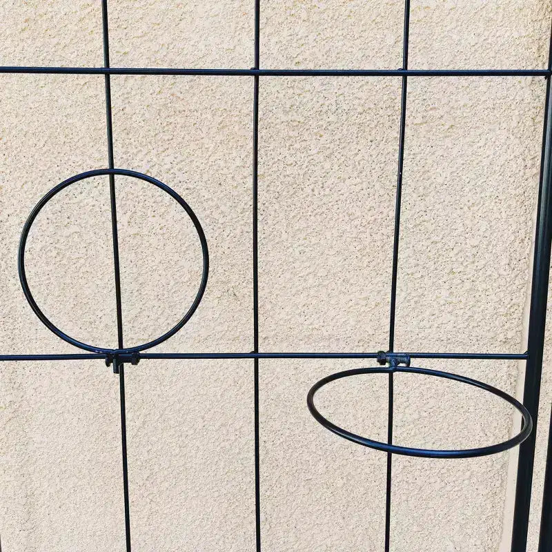 MAYEERTY 4 Pack 78.7 x 19.7 Black Rustproof Metal Garden Trellis for Climbing Plants