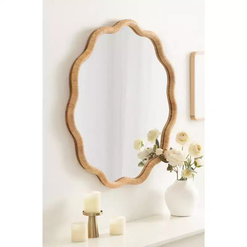 Kate and Laurel Rahfy Scallop Framed Wall Mirror